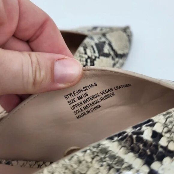 H by Halston Snakeskin Slides Mules size 8 - Picture 7 of 8